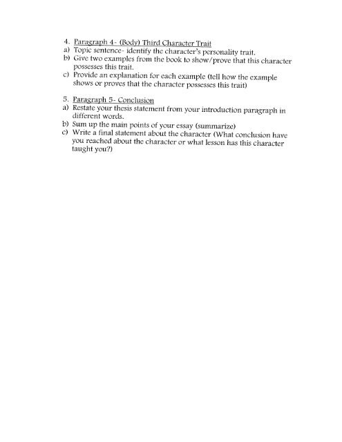 formal writing assignment