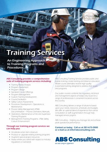 Training Services - ABS Consulting