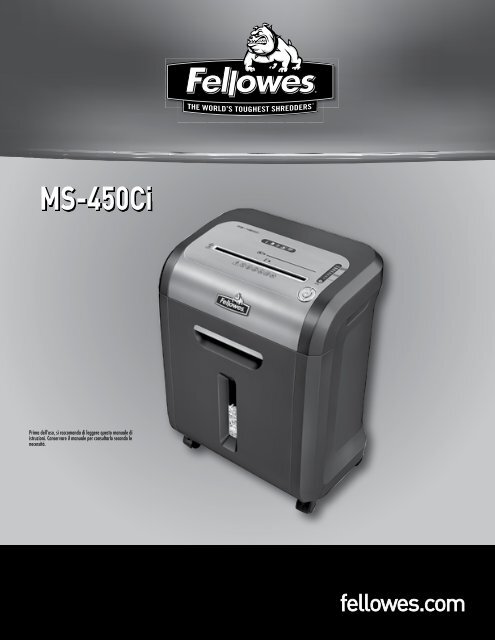 Manuale d'istruzioni MS-450Ci - Fellowes