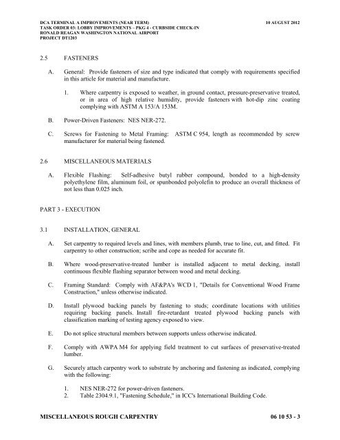 Attachment 1: Specifications - Metropolitan Washington Airports ...