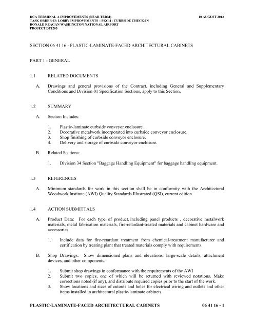 Attachment 1: Specifications - Metropolitan Washington Airports ...