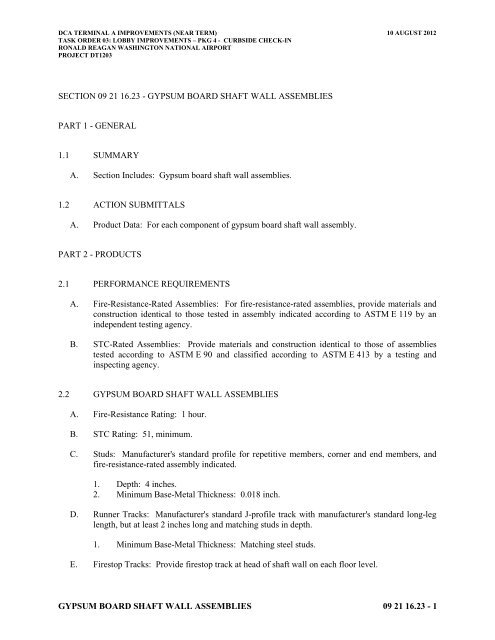 Attachment 1: Specifications - Metropolitan Washington Airports ...