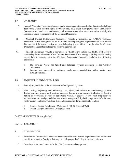 Attachment 1: Specifications - Metropolitan Washington Airports ...