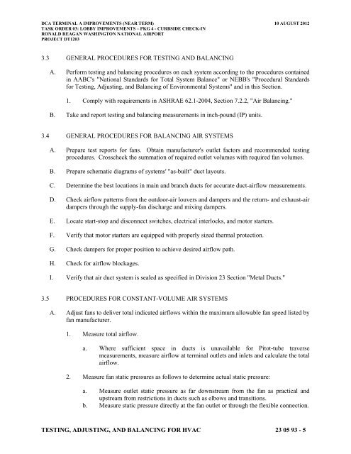 Attachment 1: Specifications - Metropolitan Washington Airports ...