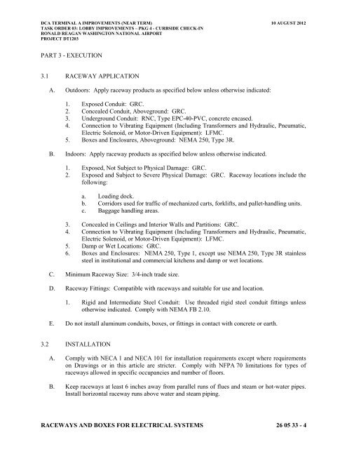 Attachment 1: Specifications - Metropolitan Washington Airports ...