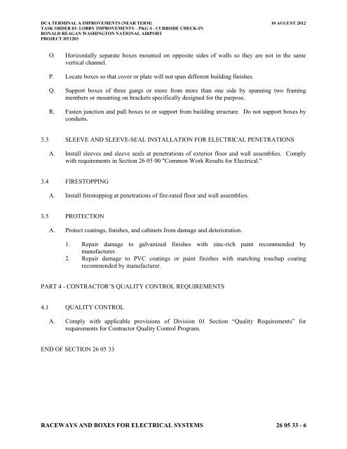 Attachment 1: Specifications - Metropolitan Washington Airports ...