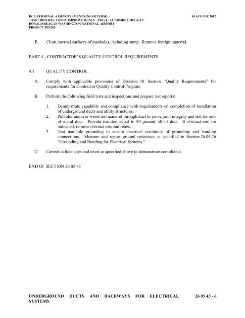 Attachment 1: Specifications - Metropolitan Washington Airports ...