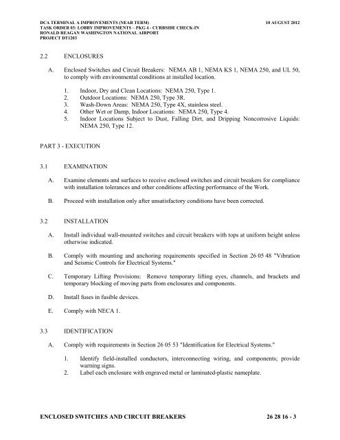 Attachment 1: Specifications - Metropolitan Washington Airports ...