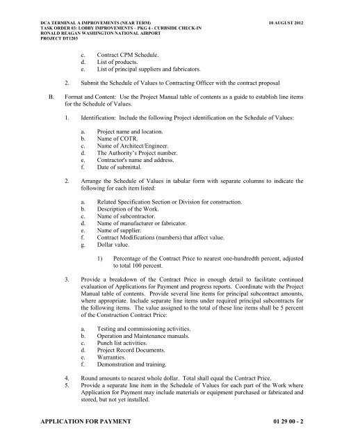 Attachment 1: Specifications - Metropolitan Washington Airports ...