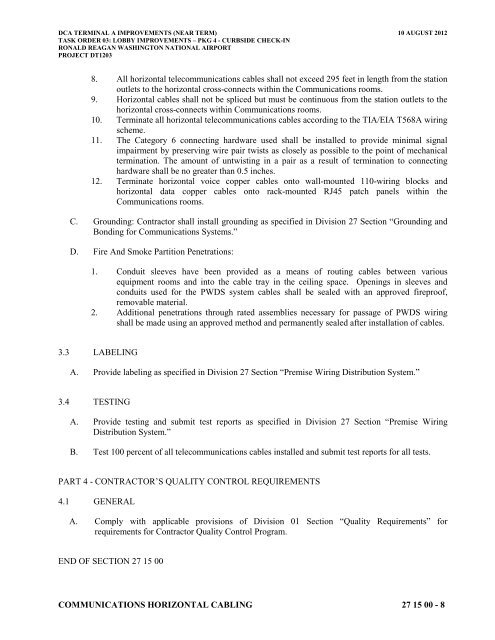 Attachment 1: Specifications - Metropolitan Washington Airports ...