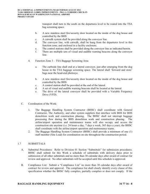 Attachment 1: Specifications - Metropolitan Washington Airports ...