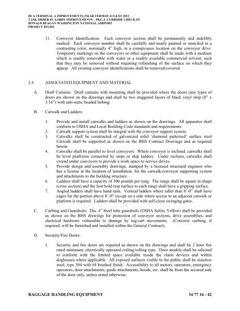 Attachment 1: Specifications - Metropolitan Washington Airports ...