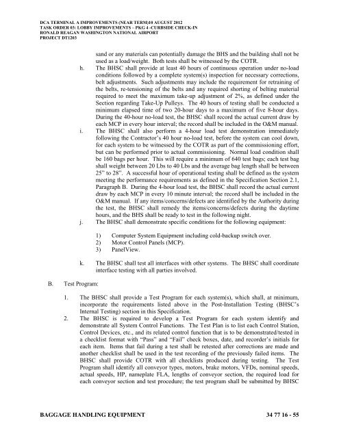 Attachment 1: Specifications - Metropolitan Washington Airports ...