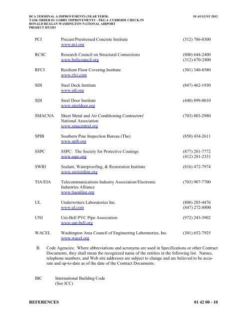 Attachment 1: Specifications - Metropolitan Washington Airports ...