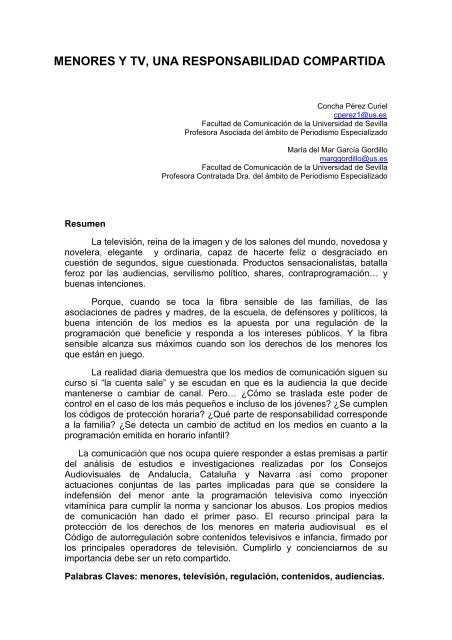 Menores y TV, una responsabilidad compartida.pdf - Gabinete de ...