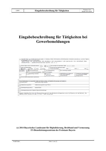Anleitung zur Eingabe der Tätigkeiten - GEWAN - Bayern