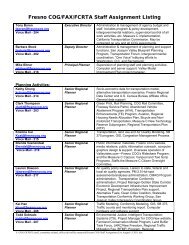 Fresno COG/FAX/FCRTA Staff Assignment Listing - Council of ...