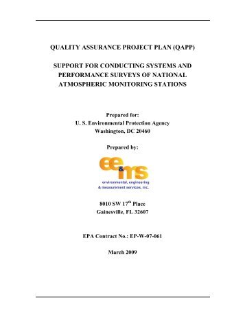 quality assurance project plan (qapp) - National Atmospheric ...