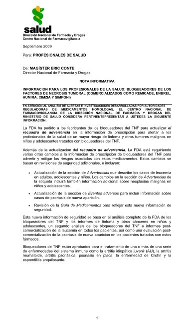 DirecciÃ³n Nacional de Farmacia y Drogas - Ministerio de Salud