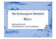 Die Vorlesung im Überblick - Institut für Telematik - KIT