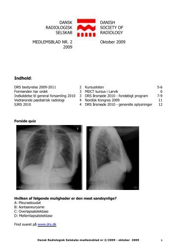 2009 nr 2 Oktober - Dansk Radiologisk Selskab