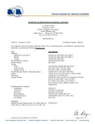 (A2LA Cert. No. 0204.01) 12/19/2011 Page 1 of 2 SCOPE ... - Agrati