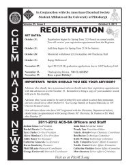 C H E M M A J O R N E W S - Department of Chemistry - University ...
