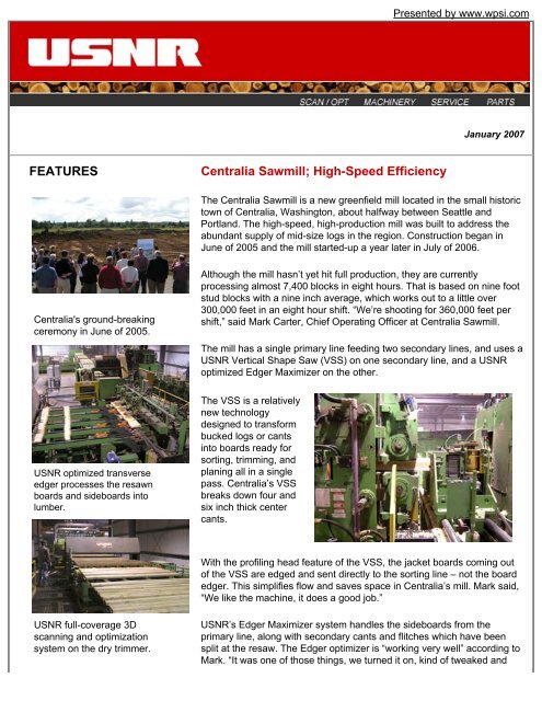 High-Speed Efficiency - Wood Products Online Expo