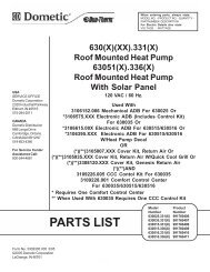 Parts List - RV Owner's Manuals