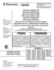 Dometic Duotherm Brisk Air Conditioner, Heat Pump, Penguin ...