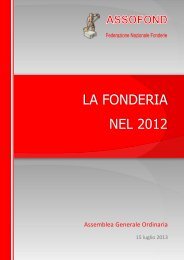 LA FONDERIA NEL 2012 - Assofond