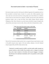 Para transit system in India- A case study of Chennai - CPPR