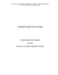 Elders Services Code - Confederated Tribes of the Umatilla Indian ...