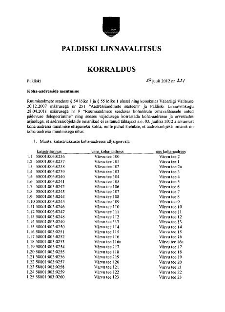Loe edasi - Paldiski Linnavalitsus