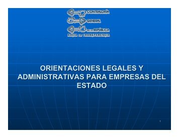 orientaciones legales y administrativas para empresas del estado