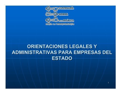 orientaciones legales y administrativas para empresas del estado