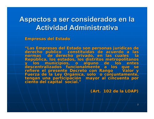orientaciones legales y administrativas para empresas del estado