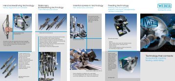 Technology that connects - Weber Schraubautomaten