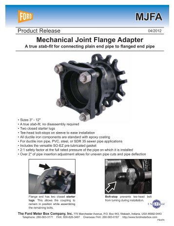 Mechanical Joint Flange Adapter - Ford Meter Box