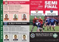 Semi Final Brochure - The Abbey Christian Brothers' Grammar School