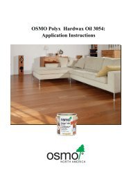 OSMO Polyx Hardwax Oil 3054: Application Instructions - Green Depot