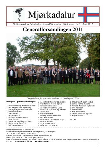 medlemsblad nr. 1 - april 2012 - Soldaterforeningen MjÃ¸rkadalur