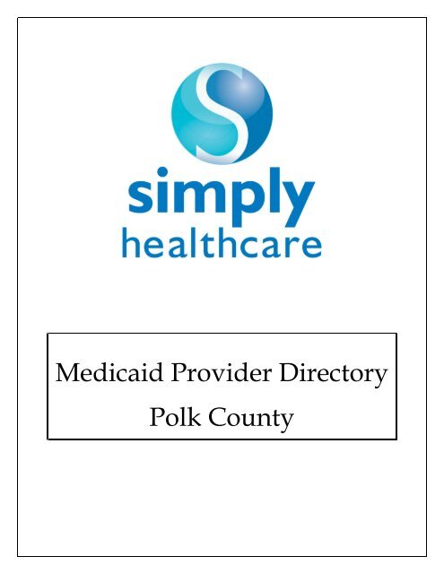 Medicaid Provider Directory Polk County - Simply Healthcare Plans