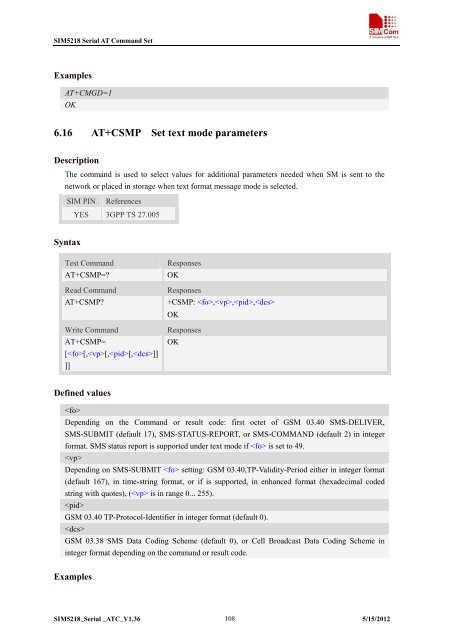 this SIM5218 AT command manual - Cooking Hacks