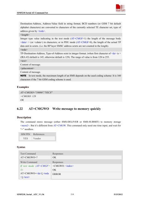 this SIM5218 AT command manual - Cooking Hacks