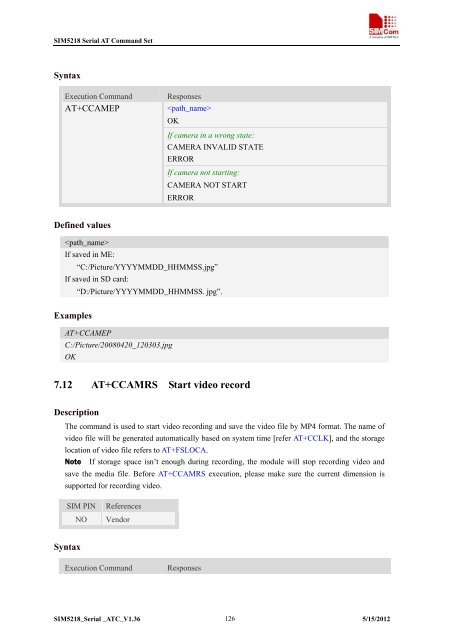 this SIM5218 AT command manual - Cooking Hacks