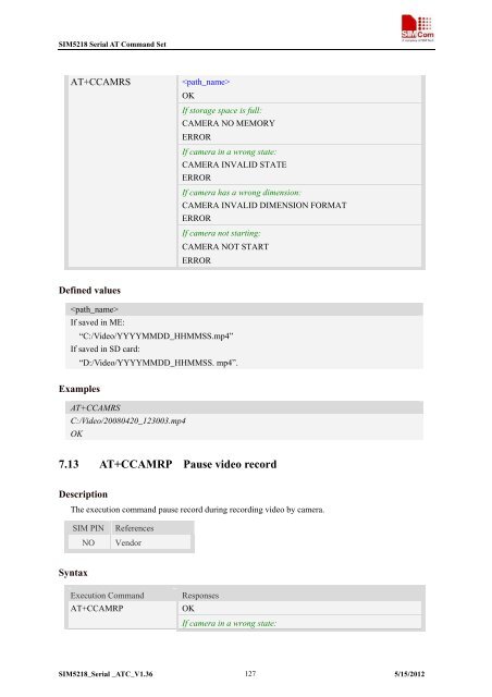 this SIM5218 AT command manual - Cooking Hacks