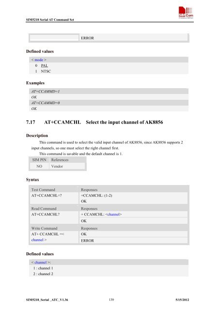 this SIM5218 AT command manual - Cooking Hacks