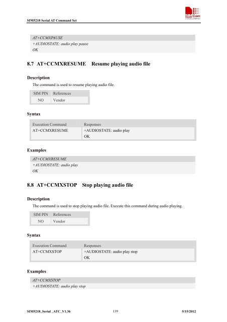 this SIM5218 AT command manual - Cooking Hacks