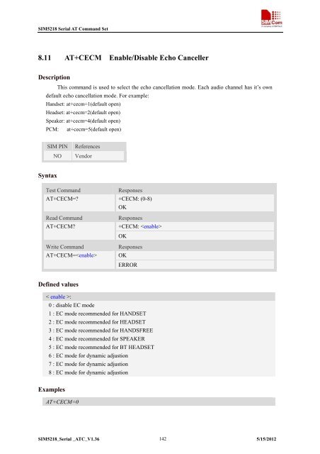 this SIM5218 AT command manual - Cooking Hacks